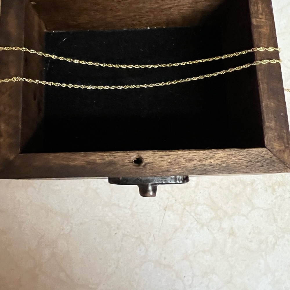 Never worn 10k gold 16 inch Singapore chain